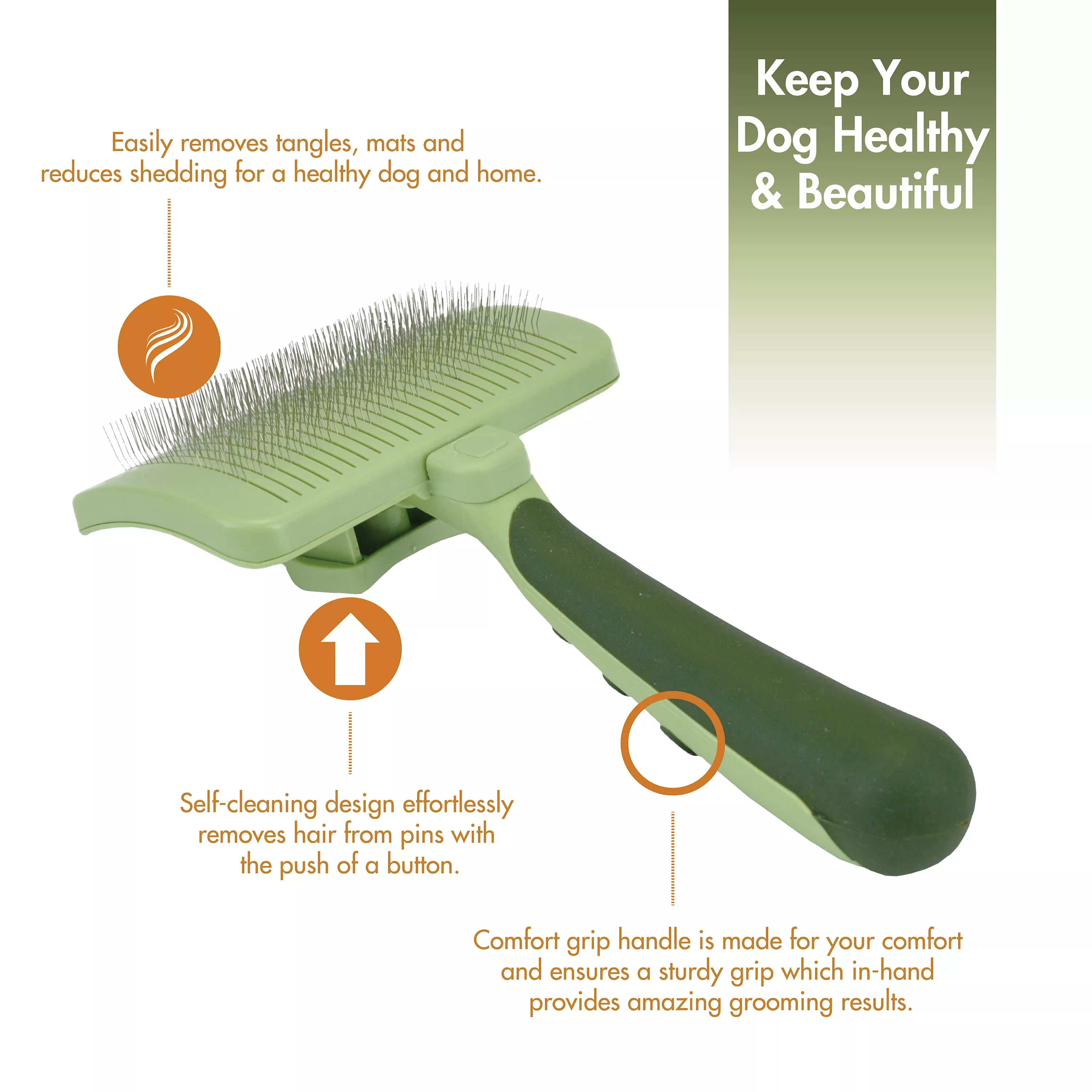 Safari® by Coastal® Dog Self-Cleaning Slicker Brush