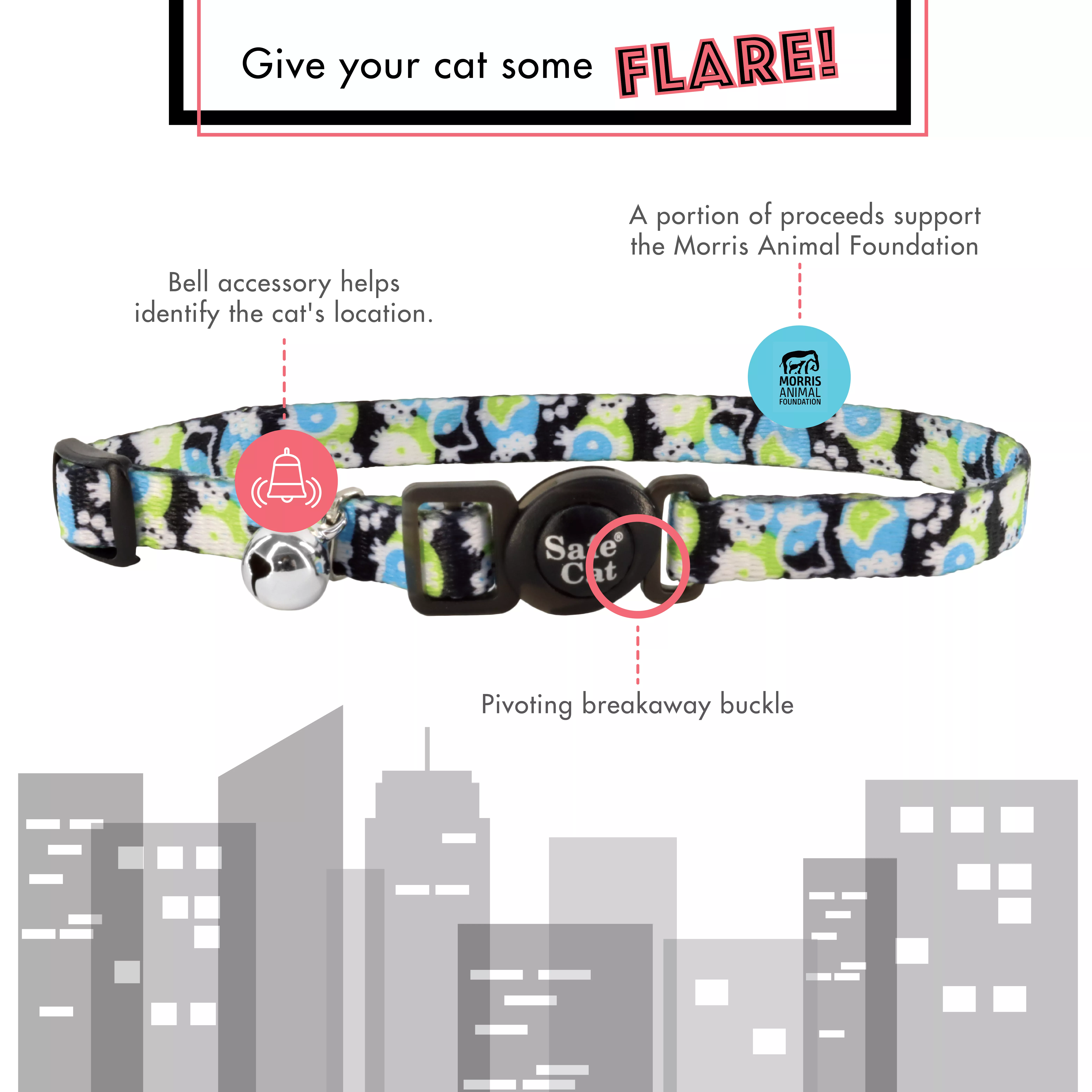 Safe Cat® Morris Animal Foundation Adjustable Breakaway Collar