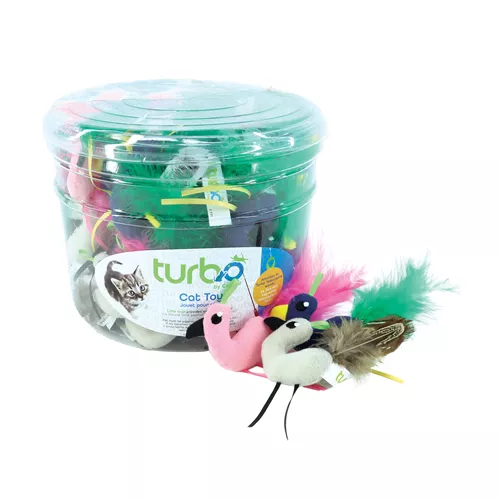 Turbo® Bulk Cat Toy Bin with Lime Loop Product image