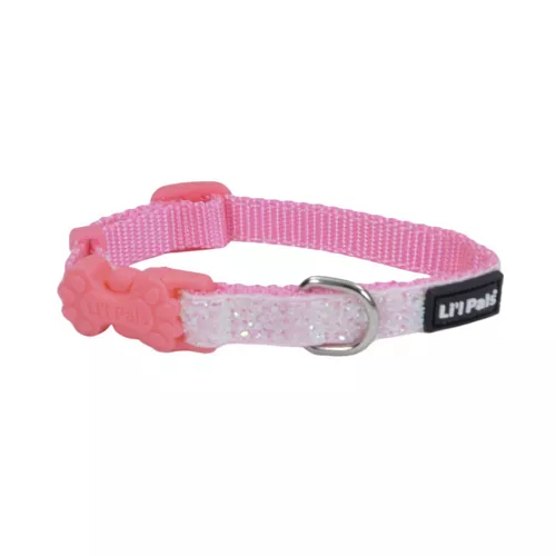 Li'l Pals® by Coastal® Adjustable Dog Collar with Glitter Overlay Product image
