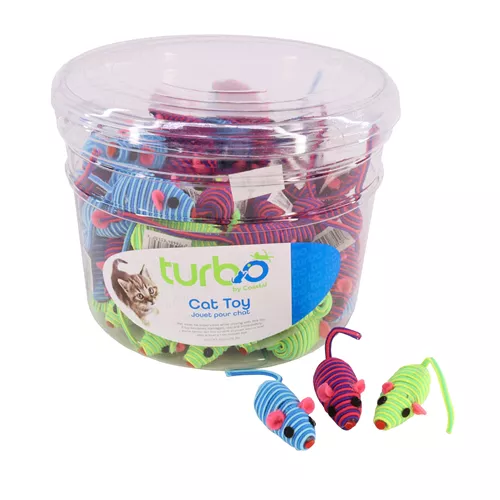 Turbo® by Coastal® String Mice Bulk Cat Toy Bin Product image