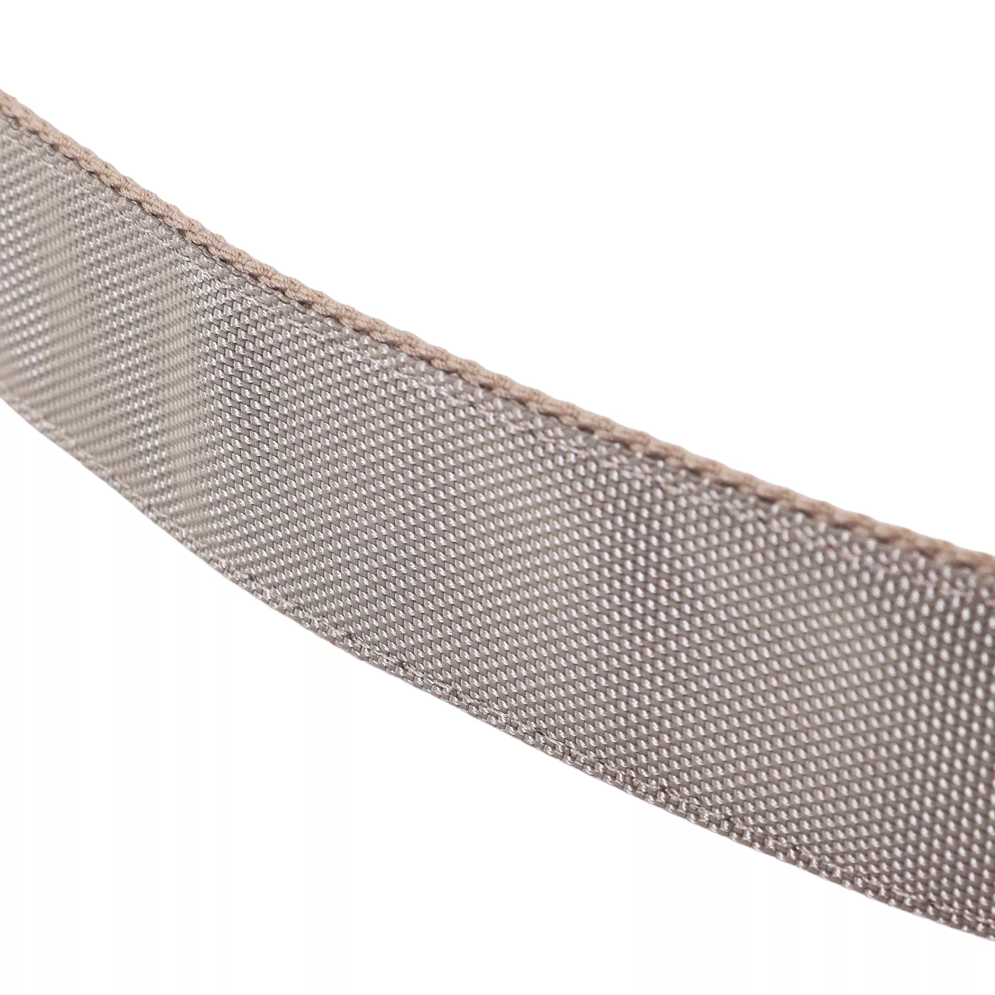 Close‑up of beige collar webbing showing the strap texture.