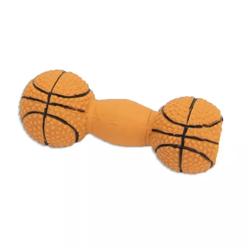 Rascals® by Coastal® 4" Latex Basketball Dumbbell Dog Toy Product image