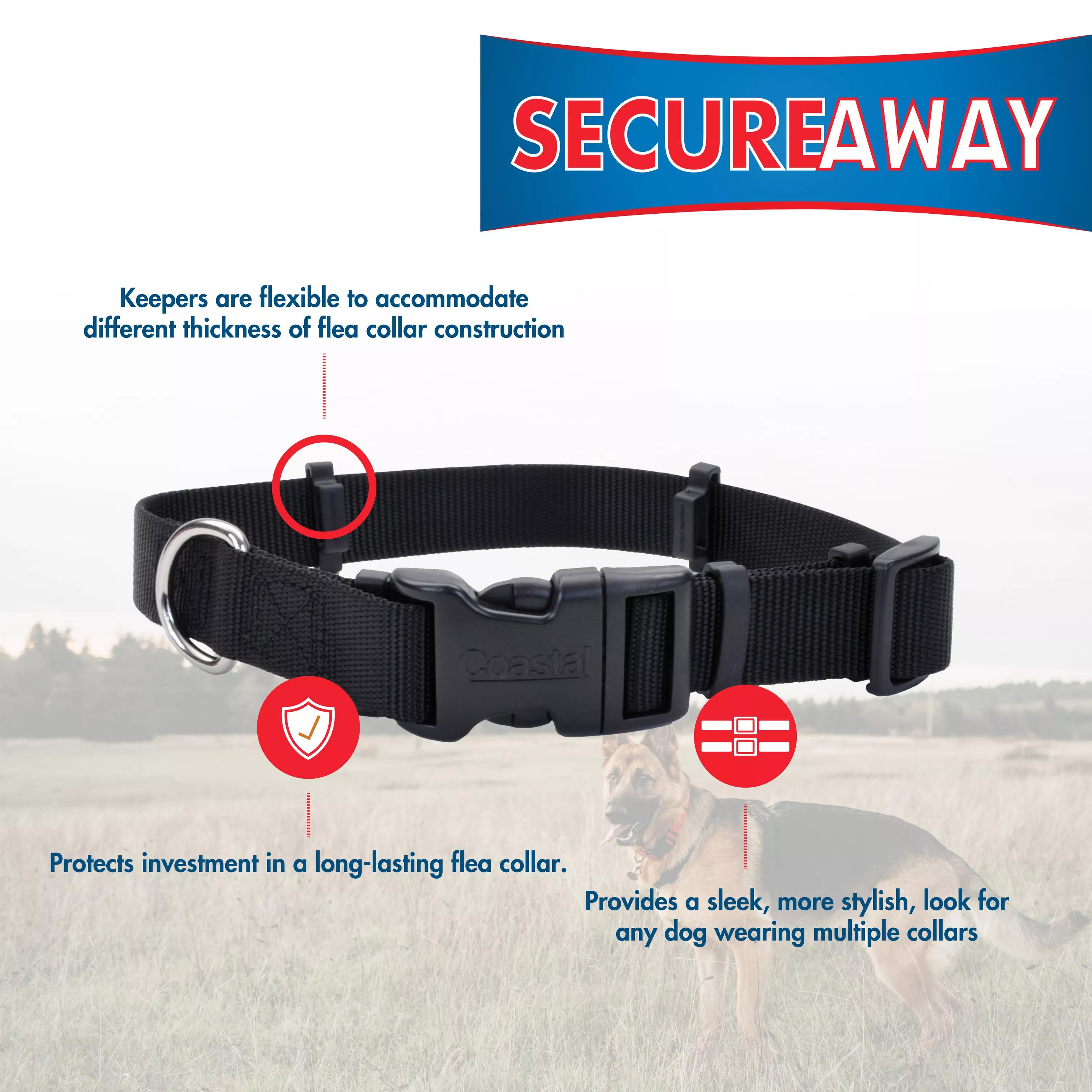 SecureAway® Flea Collar Protectors for Dogs