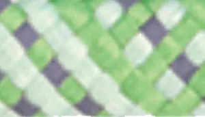 Woven pattern with light green, pale mint, and white strands.