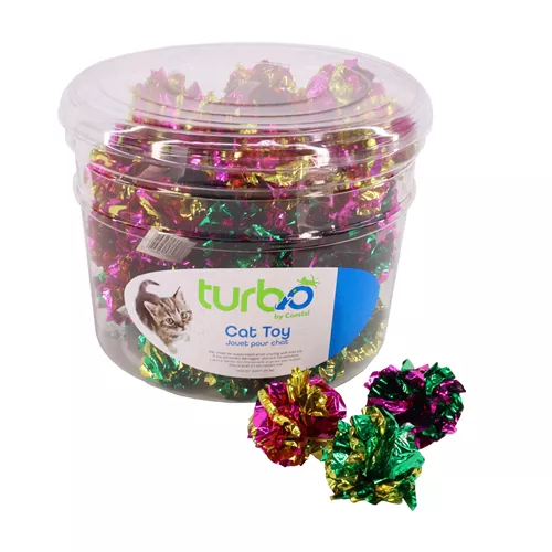 Turbo® by Coastal® Krinkle Balls Bulk Cat Toy Bin Product image