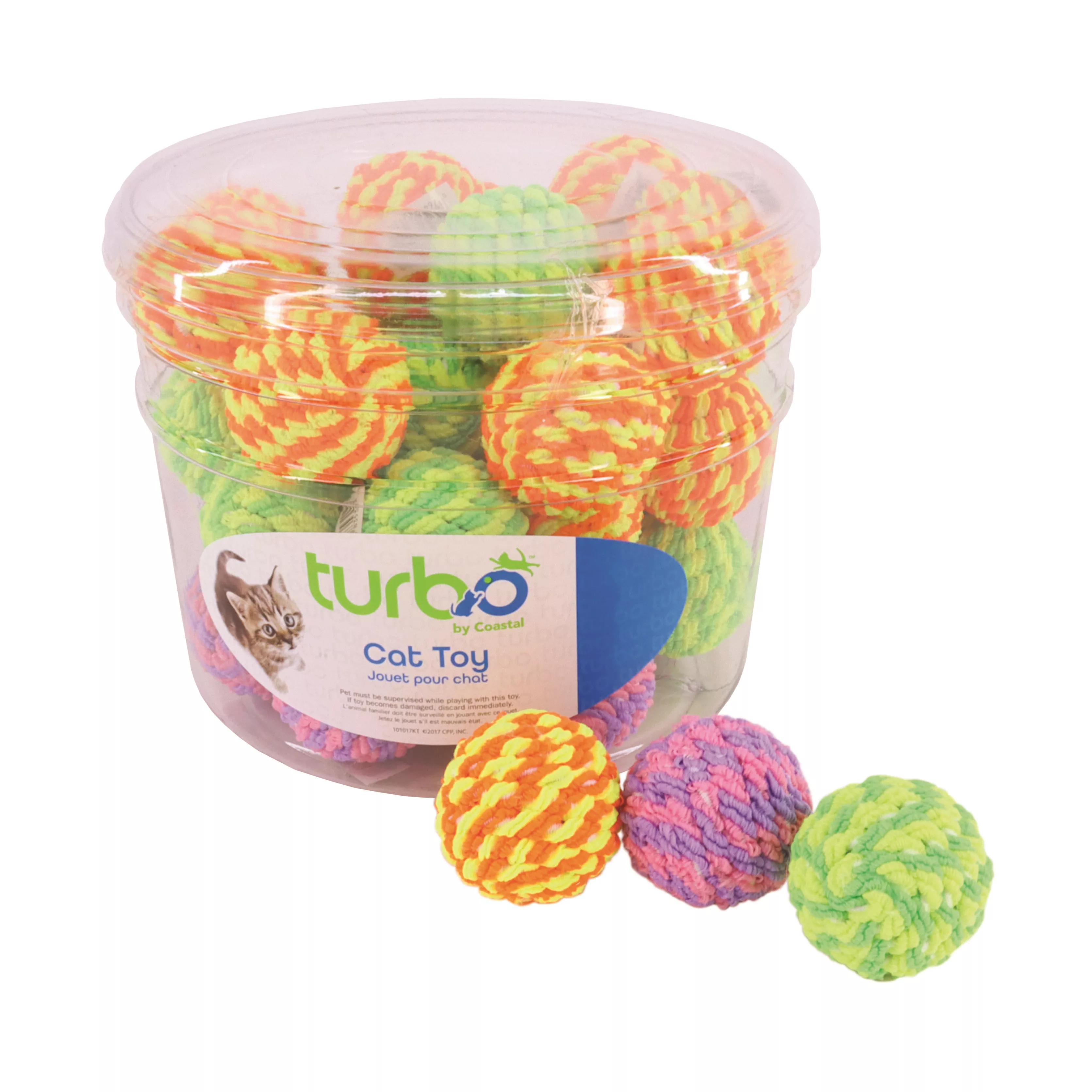Turbo® Rattle Balls Bulk Cat Toy Bin
