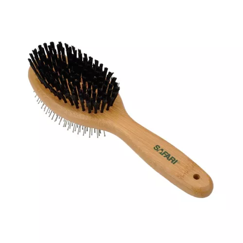 Safari® by Coastal® Pin and Bristle Combo Dog Brush with Bamboo Handle Product image